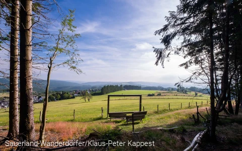 Blick auf den Landschaftsrahmen am Gerkenstein in Winterberg