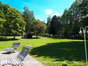 Ausblick vom Haus des Gastes auf den Kurpark